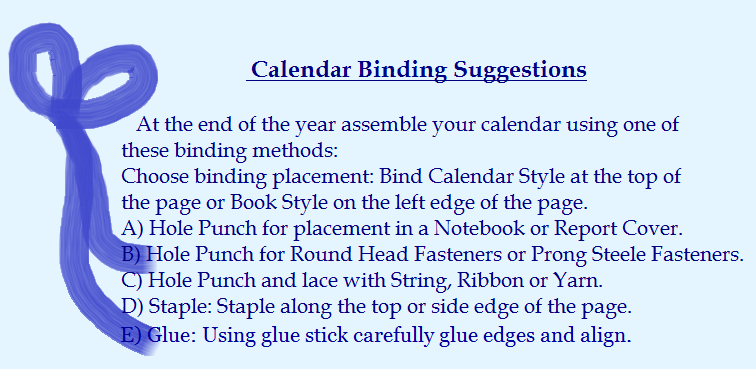 CALENDAR BINDING